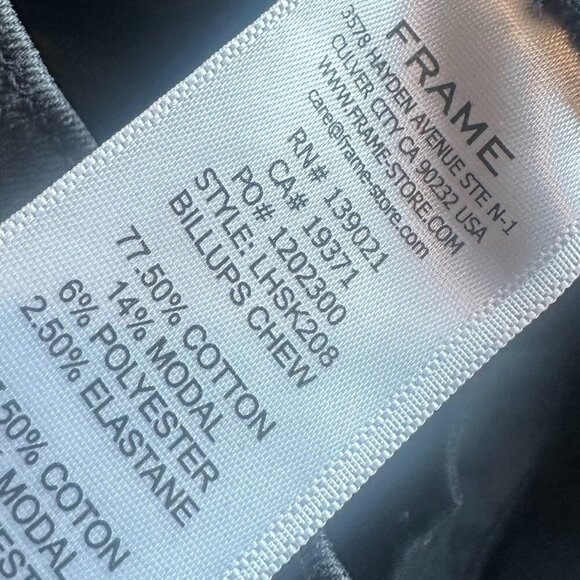 Frame Le High Skinny Jeans Billups Chew Light Black Cropped Stretch Size 26 - Picture 9 of 11